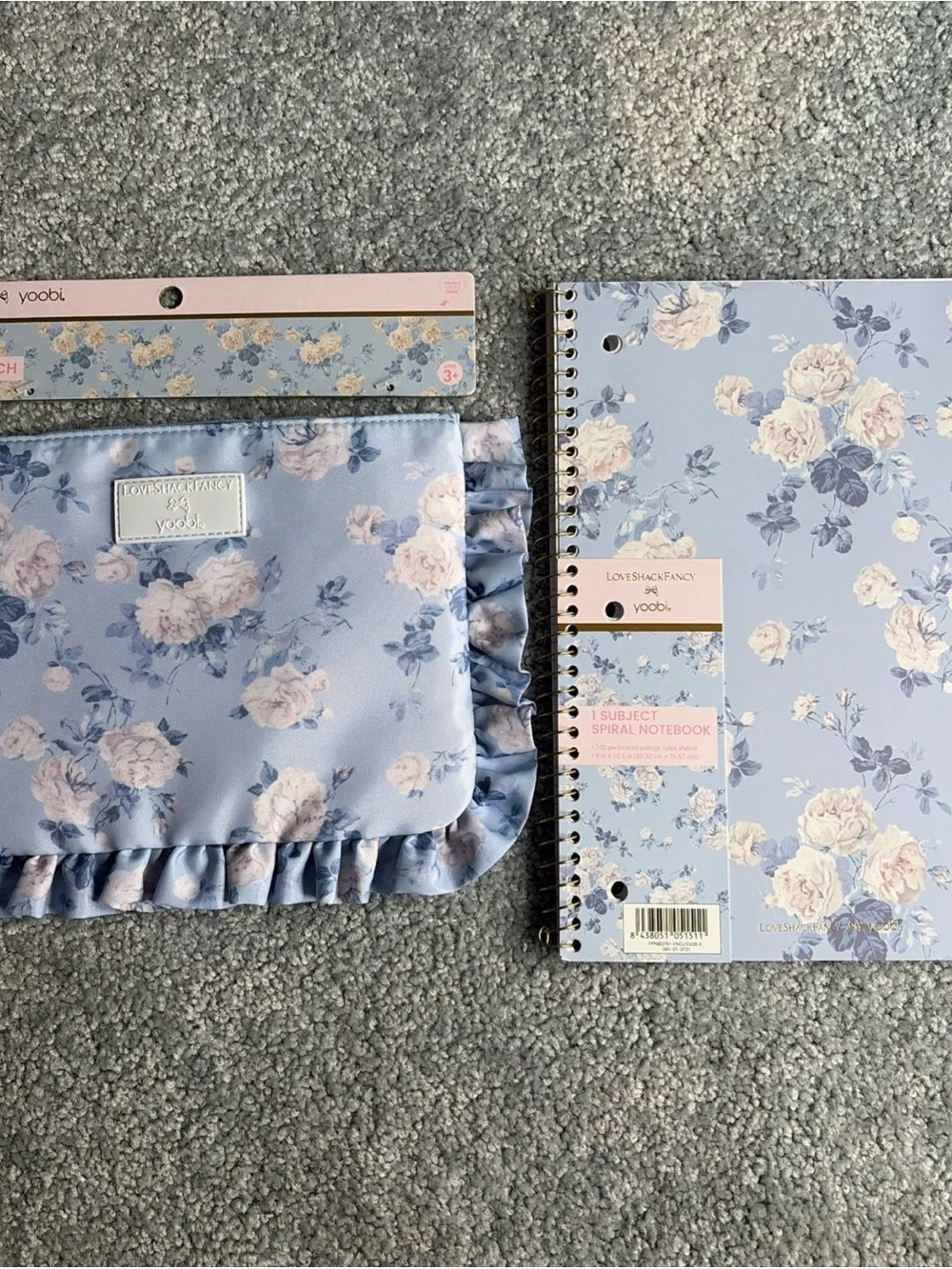 NEW Lot Of 2 LoveShackFancy x Target Yoobi School Pencil Case Spiral Notebook